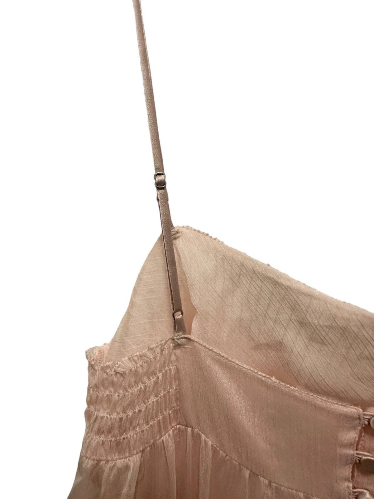 UNDERCOVER Camicia da notte lunga rosa chiaro vintage etichetta oro Victoria Secret con paillettes taglia