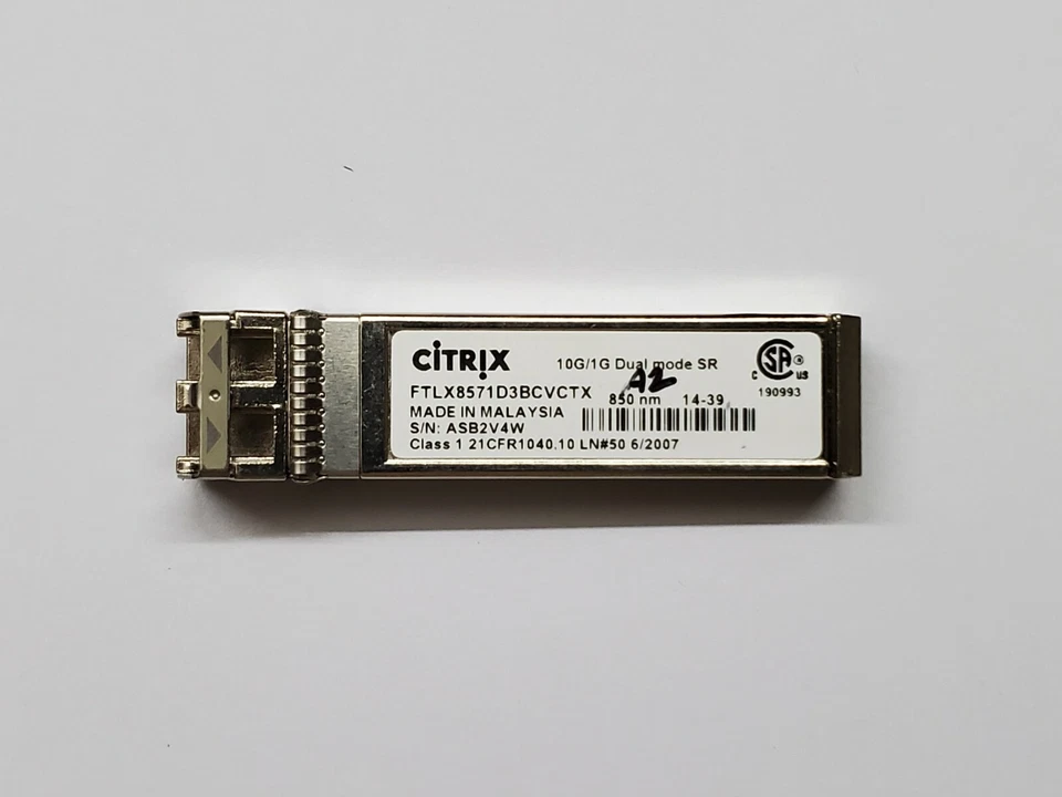 New Citrix FTLX8571D3BCVCTX 10G/1G Dual mode SR 850nm - Image 3 of 3