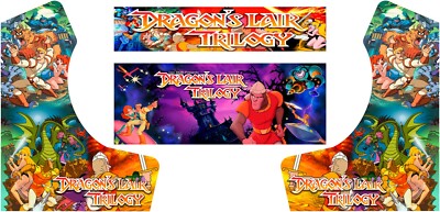 Dragon's lair Trilogy Bartop Arcade Arcade Cabinet Graphics Marquee Cpo Kit