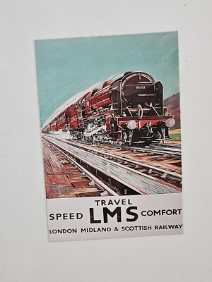 LMS Steam Locomotive Fridge Magnet Promo Advert British Rail 