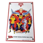 Vintage Conoco Gasoline Sign - X-Men Comics Action Figure Porcelain Pump Sign