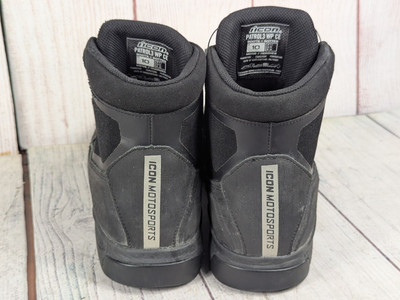 USED - Icon Patrol 3 WP CE Mens Size 10 - Waterproof Motorcycle Boots - Black USED - Icon Patrol 3 WP CE Mens Size 10 - Waterproof  main image 4
