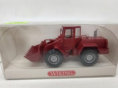 Wiking Red Wheel Loader Diecast Model Toy Germany Construction Vehicle in Box
