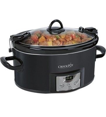 Crock-Pot SCCPPC600V1 7 Qt Portable Slow Cooker Black Digital Timer