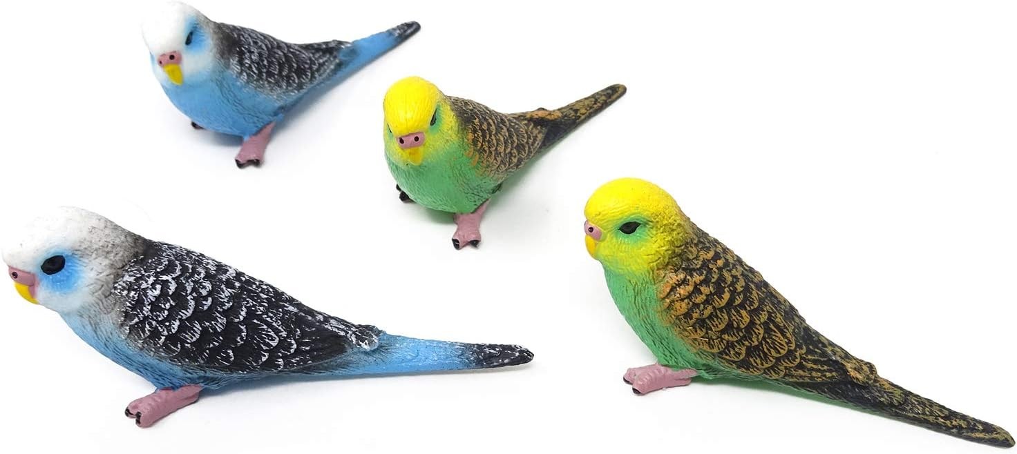 Honbay 4PCS Cute Mini Artificial Parakeet Bird Figurines Miniature Ornaments... 