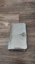 antique gold washed metal clutch with snap closure