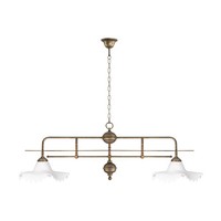 HäNgelampe Pendelleuchte Billardleuchte B: 125 Cm H: Max. 104 Cm Messing Glas