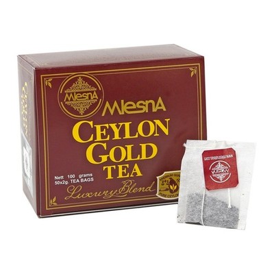 Mlesna Ceylon Gold Luxury Organic Premium Black Tea Bags 100g