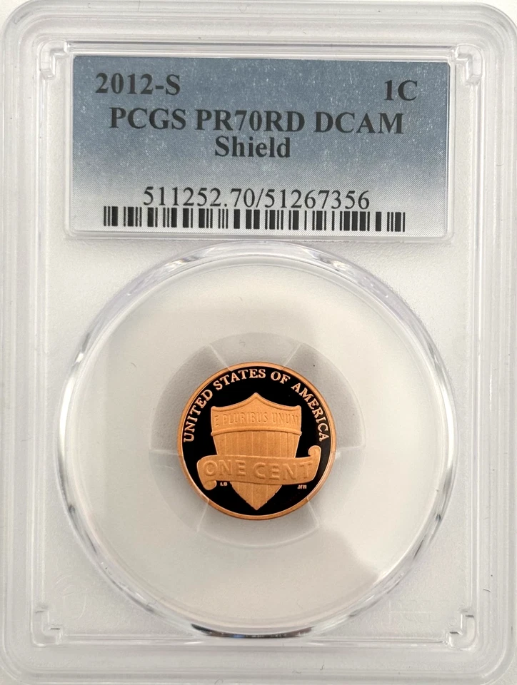 2010, 2011, 2012 "S" PCGS 70 RD DCAM Proof Lincoln Cent Three Coin Set - Image 4 of 4