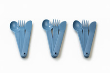 TUPPERWARE To Go Picknick Besteck SET (3) blau Messer + Gabel + Löffel