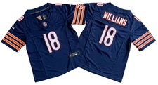​​Tariffs​ Free! YOUTH'S Bears #18 Caleb Williams FUSE Navy Sewn Stitched Jersey