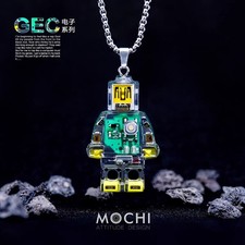 MOCHI original cyberpunk humanoid necklace pendant couple keychain