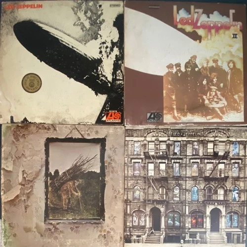Led Zeppelin Vinyl Records Bundle I II IV Physical Graffiti OG Read