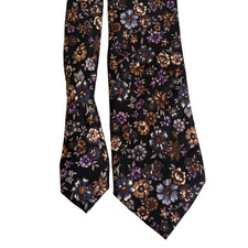 Cremieux Floral Neck Tie Colorful 100 Silk Made In Italy