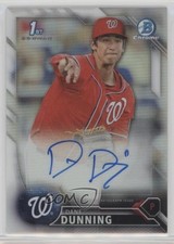 2016 Bowman Draft Chrome Pick Refractor 250/499 Dane Dunning #CDA-DD Auto b4a