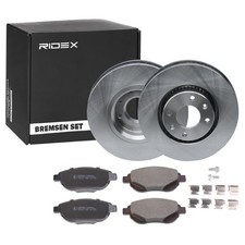 RIDEX Bremsenset Vorne Bremsscheiben Beläge passend für PEUGEOT 206 Schrägheck
