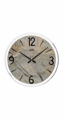 Modern wall clock with quartz movement from AMS AM W9633 NEW