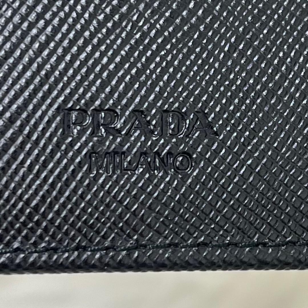 Prada Saffiano Leather Card Case Pass Case Black Leather thumbnail 19