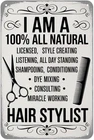 Hair Stylist Vintage Licensed Hairdresser Tin Metal Signs Home Décor 8x12