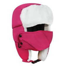 Unisex Kids Teens Girls Boys Faux Fur Winter Warm Trapper Hat with Ear Flaps,...