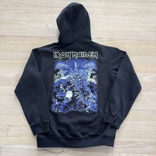 Iron Maiden Vintage Black Eddie Mushroom Forest Hoodie Men's M
