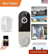 Smart Wireless Doorbell Camera: 1080P, Night Vision, 2-Way Audio, Cloud Storage