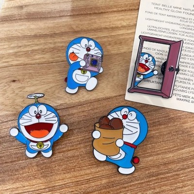 4pcs Cute Doraemon Enamel Pin Metal Badge Cartoon Anime 1.0''