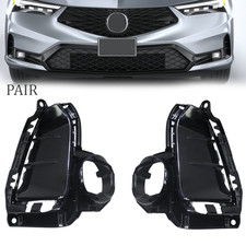Pair Front Bumper Fog Light Lamp Trim Cover Bezel 2023-2025 Acura Integra Set