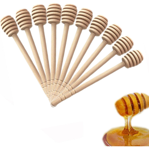 HoniglöFfel Holz Set Mini 6 Inch FüR HoniggläSer 50 StüCk Dipper LöFfel-image