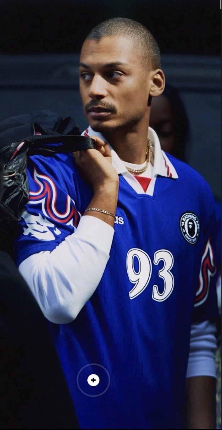 *A BATHING APE Men's BAPE x ADIDAS World Cup Pack FLAME Short Sleeve JERSEY XXL thumbnail 2