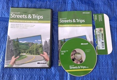 Microsoft STREETS & TRIPS 2011 - (Retail DVD) w/ Case, Product Key & MINT Disc - image 1 of 4