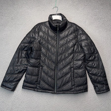 Kenneth Cole Puffer Jacket Womens XL Black Fu...