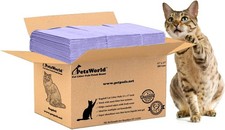 Almohadillas gato con fragancia fresca 100 piezas para caja de arena 16.9x11.4