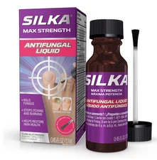 Silka Max Strength Antifungal Liquid Toenail Health W/ Brush Applicator 0.45 Oz