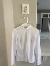 Rider's Gene (RG) Equestrian Competition Long Sleeve White - Women's XS