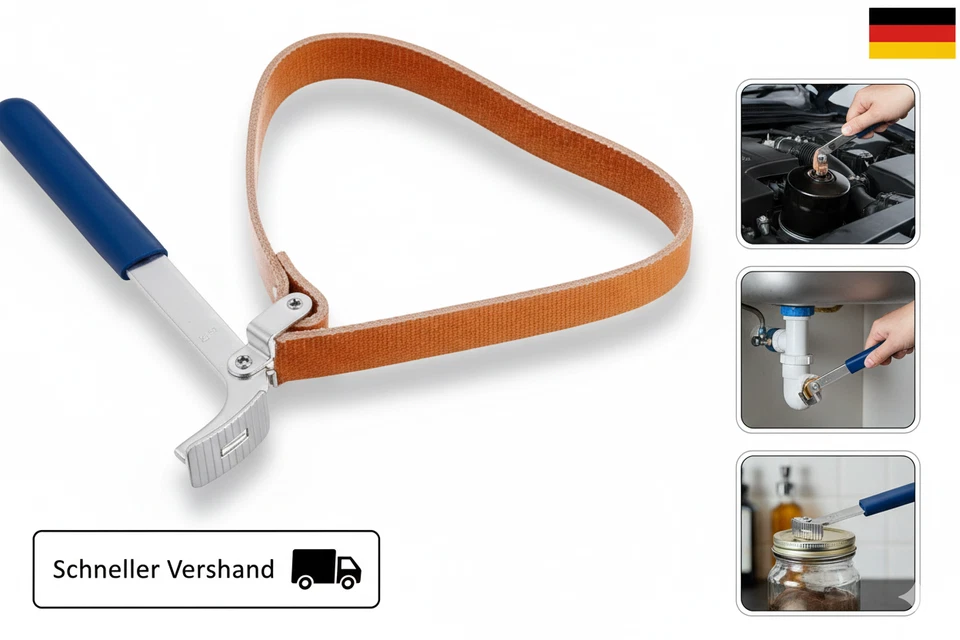 Brüder Mannesmann Werkzeug M 178 Ölfilter-Bandschlüssel Ölfilterschlüssel Lang - Bild 1 von 1