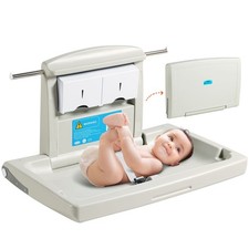 Wall-Mounted Baby Changing Station Horizontal Foldable Diaper Change Table