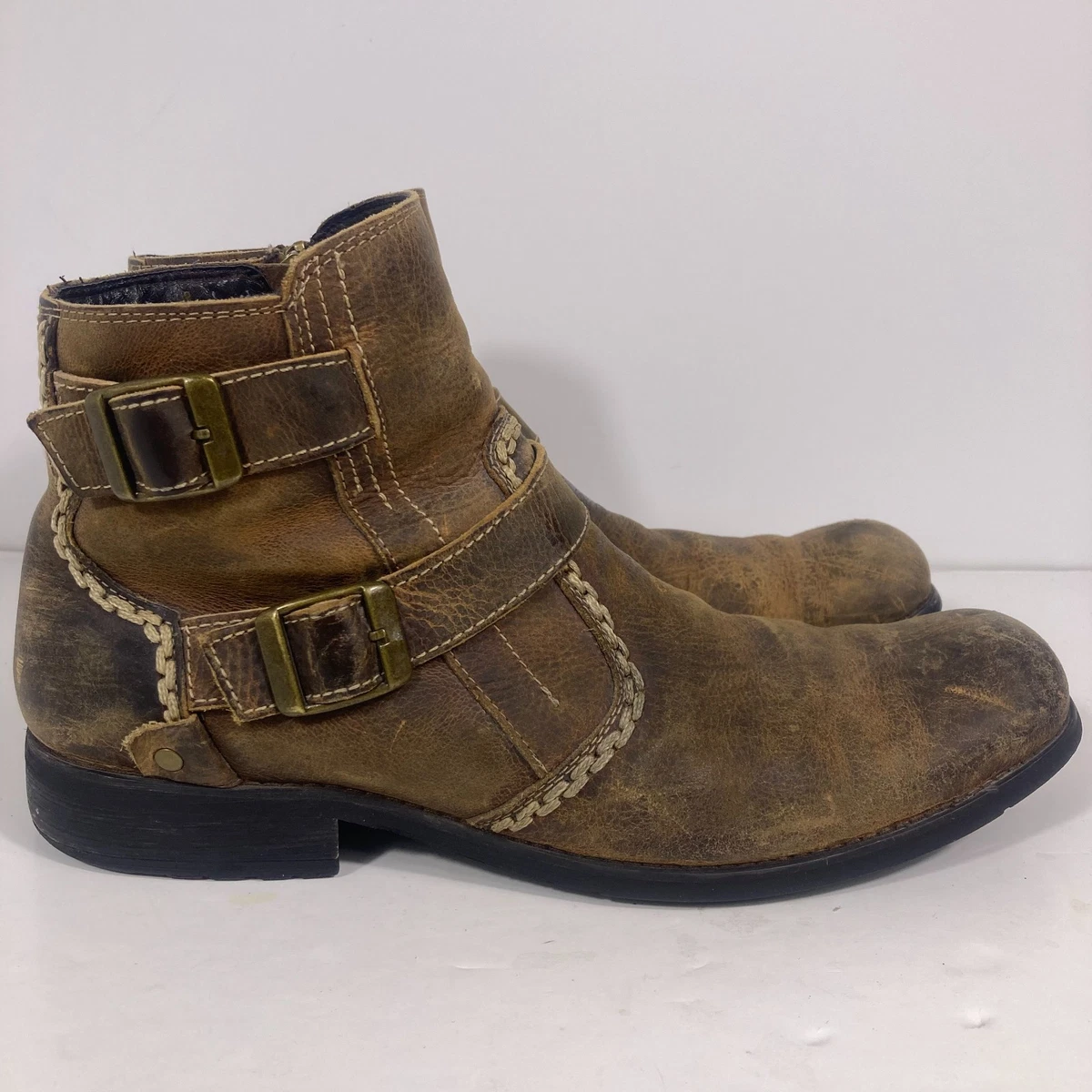 Bed Stu Men\'s Revolution Cowboy Western Boots with Side Zippers In Teak Size 9.5 Bed|Stü Shoes Indiana Men main image 3