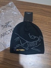 Arc'teryx Merino Wool Beanie Black Grey   Warm Unisex Winter Hat - NWT