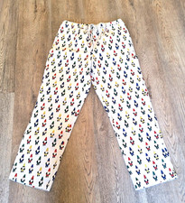 Hanna Anderson Womens Pajama Bottom M Elf Design Cotton Flannel India