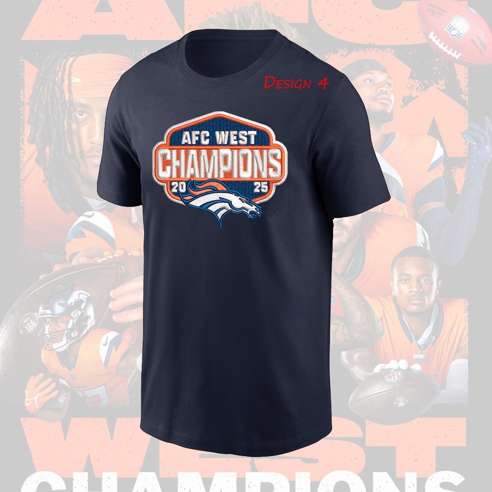 HEISS NEU - Denver Broncos 2025 AFC West Division Champions One Side KOSTENLOSER VERSAND Fans
