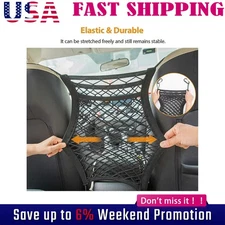 Car Net Pocket Handbag Holder Organizer Seat Side Storage Mesh Net Bag */