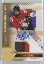 2022 Team Canada Juniors Premium Signatures /199 Ashton Bell #52 Patch Auto 7i2