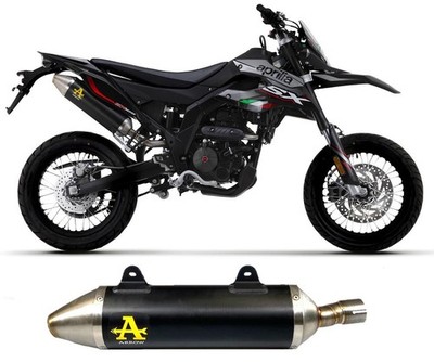 Auspuff Schalldampfer Arrow Thunder Steel Black Alu APRILIA RX-SX 125 2021 2024