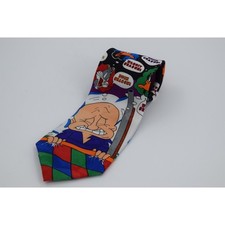 VTG Looney Tunes Tie Bugs Bunny Elmer Fudd Duck Season Novelty Cartoon Necktie