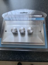3 Gang Dimmer Switch Silver Colour