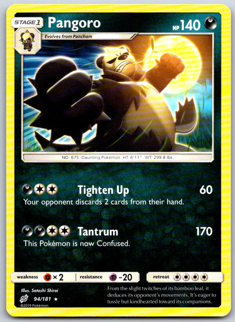 Pangoro 94 R Team Up Pokemon NM/M