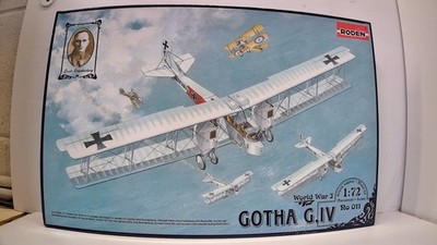 RODEN 1/72 Gotha G IV WWI German BiPlane Bomber