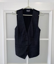 Dolce & Gabbana DG Designer Luxury Waistcoat Vest Sleeveless Silk Wool Size 40