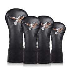 Golf Club Head Covers Set - Waterproof PU Leather Iron/Wood/Putter Headcovers...